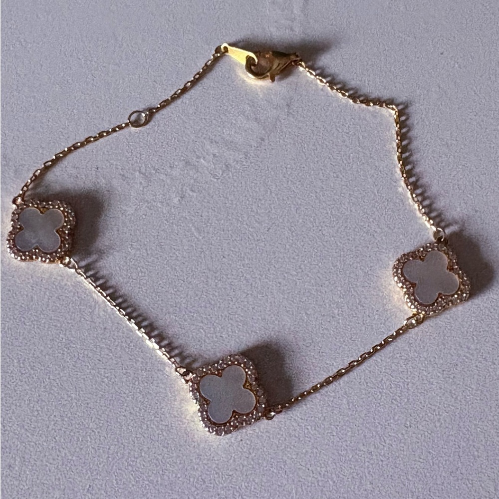 Rachel Zoe Gold Clover Bracelet